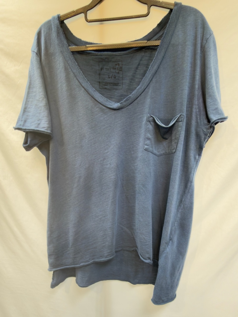 Free People We the Free Scoop Neck Pocket Tee size Large